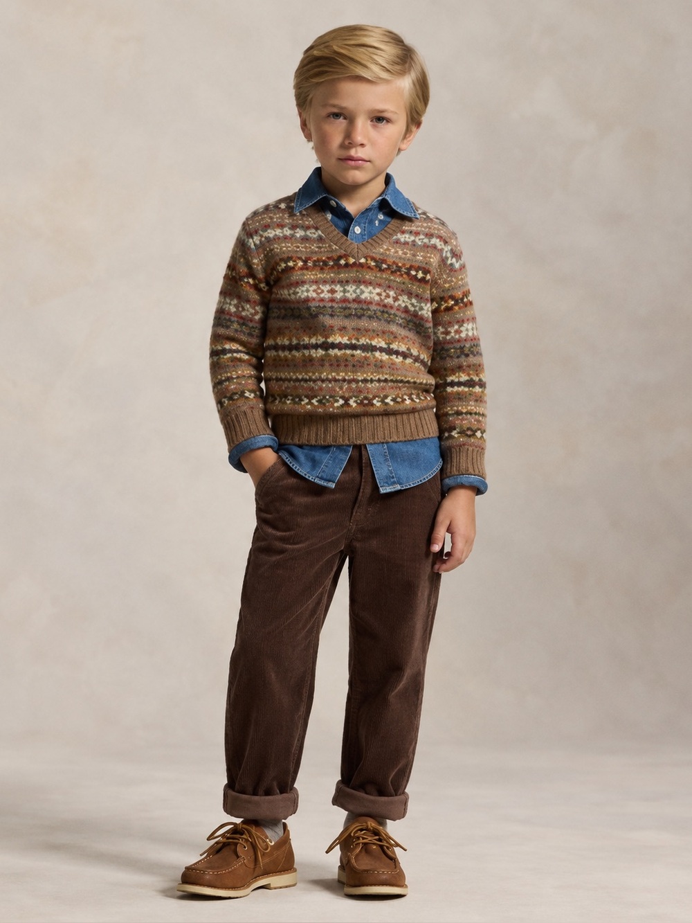 Boys Polo Ralph Lauren Pants Corduroy Brown Size 5